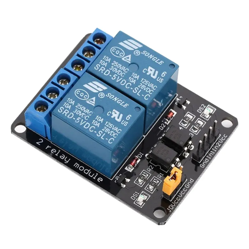 5V Dual Channel Relay Module with Optocoupler