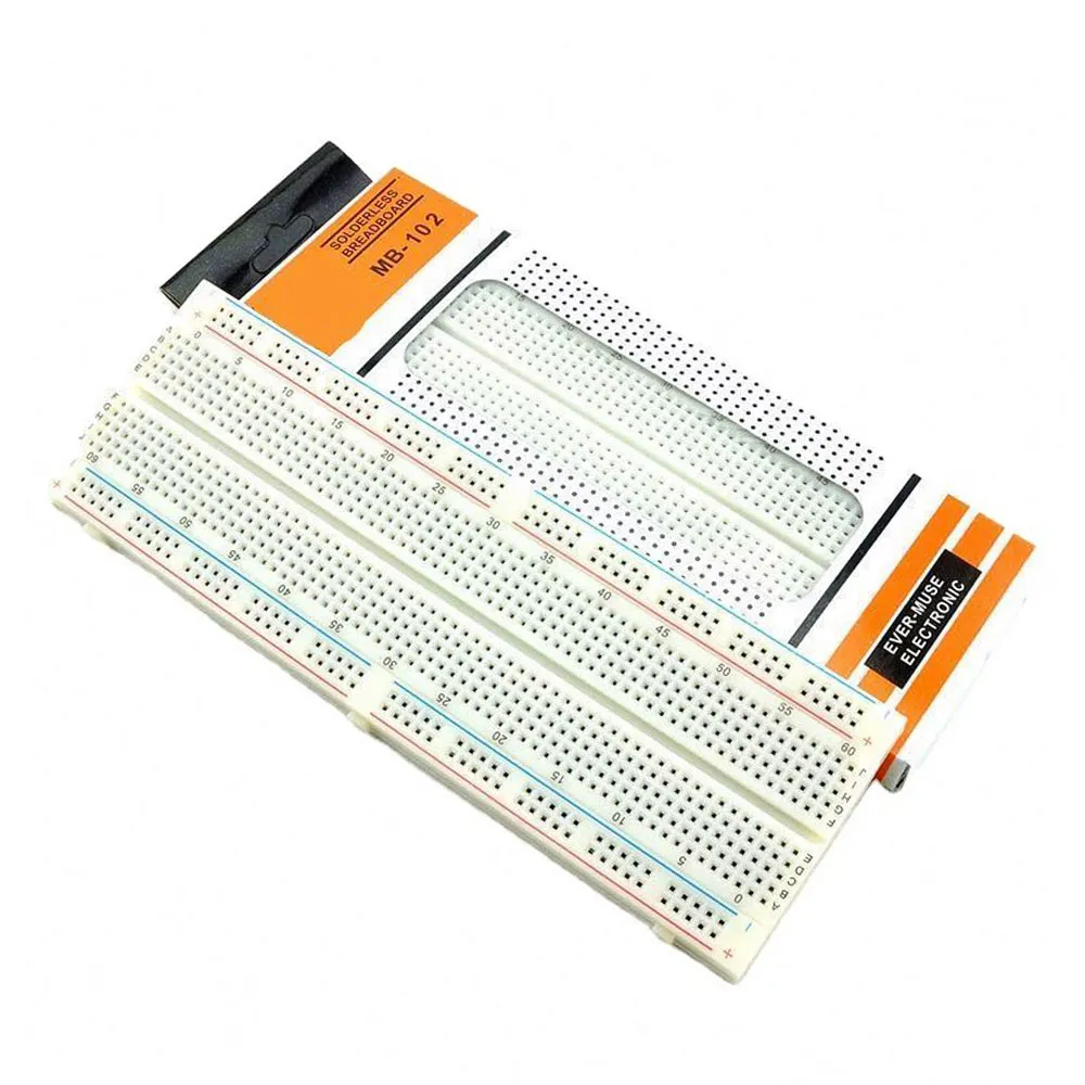 MB102 830 Points Solderless Prototype PCB Breadboard High Quality