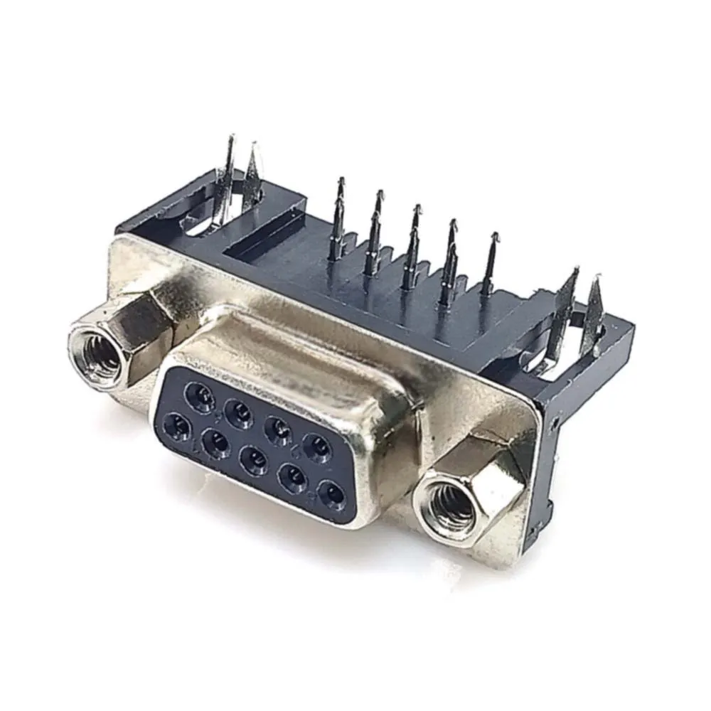 DB9 Female Right Angle Connector - PCB Mount