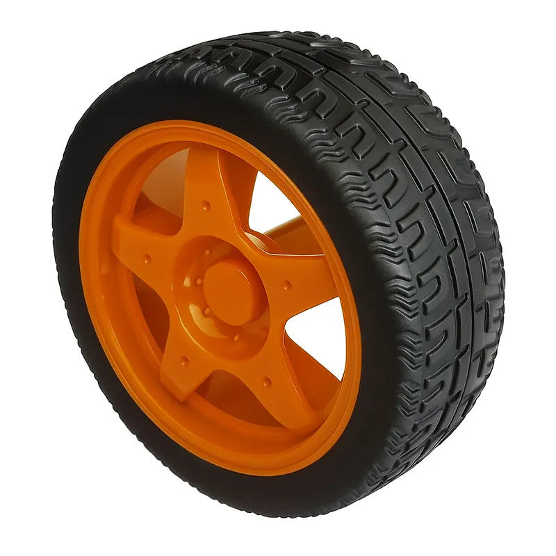 65mm Robot Wheel for BO Motors (Orange)