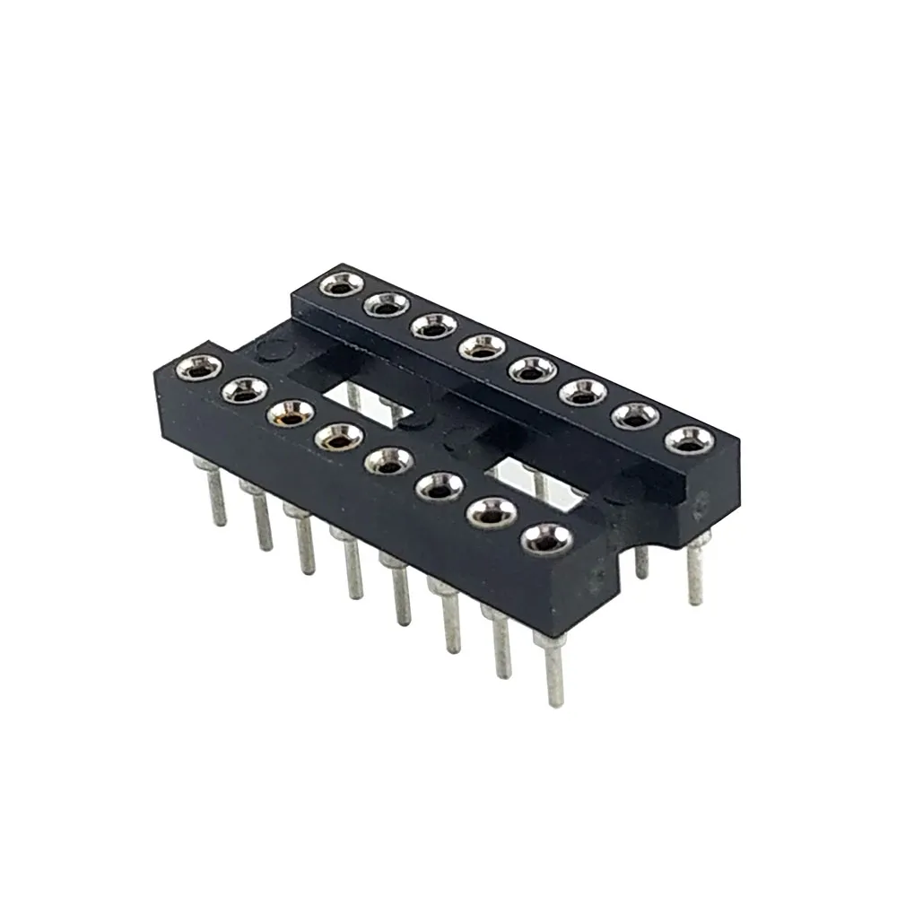 16 Pin Machined IC Base/Socket (Round Holes)