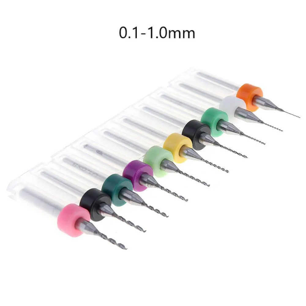 0.1-1.0mm Mixed 3D Printer Nozzle Cleaning Drill Bit Kit for MK7 MK8RepRap 10Pcs