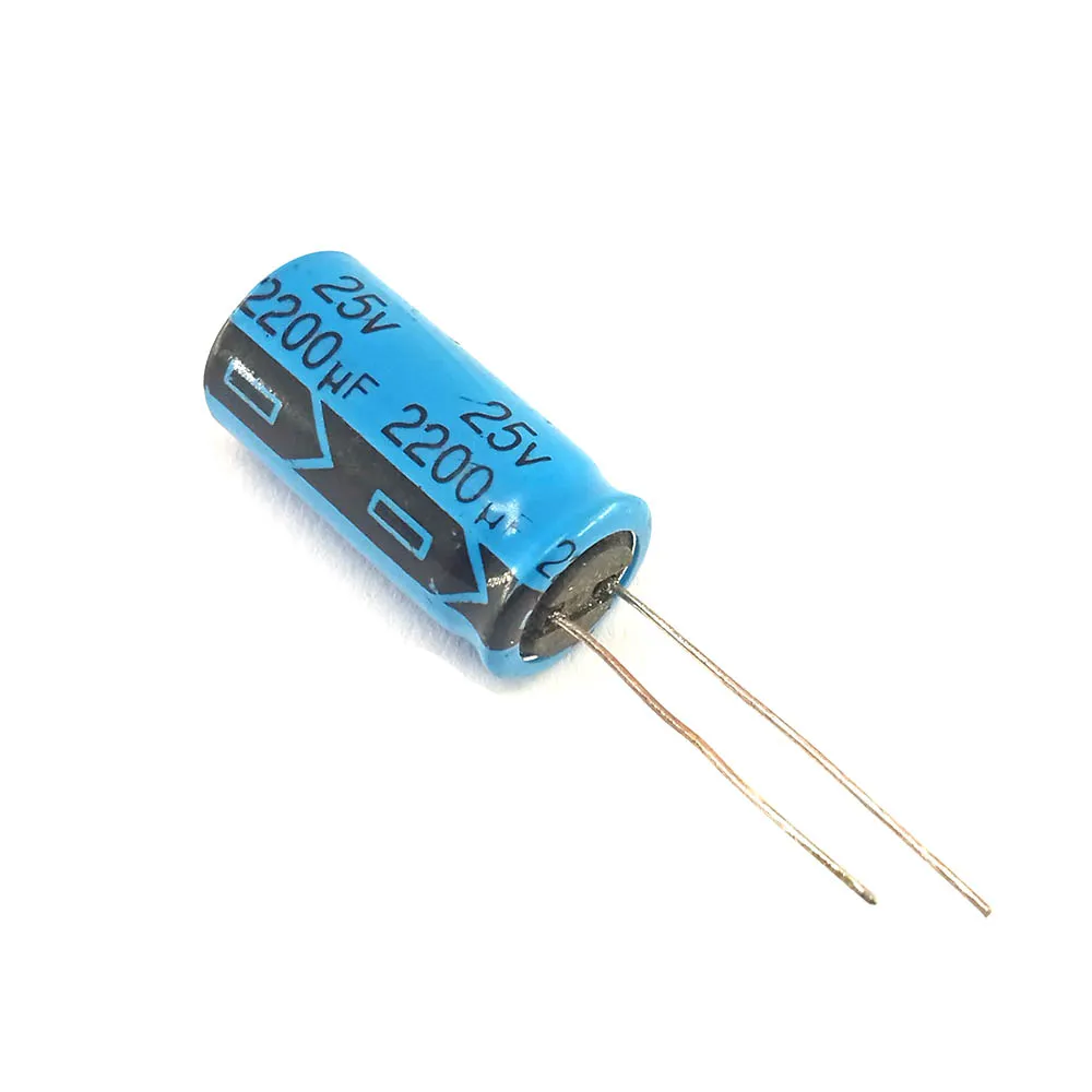 2200uF 25V Through Hole Electrolytic Capacitor