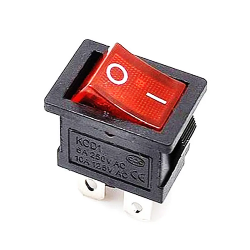 6A 250V SPDT ON-OFF Rocker Switch with Light
