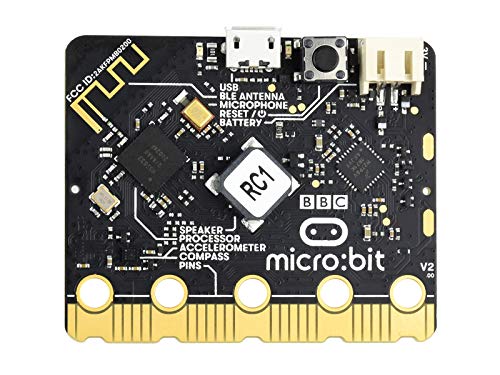 Waveshare BBC Micro:bit V2 Processore aggiornato Altoparlante e microfono integrati con logo sensibile al tocco, micro bit v2.2