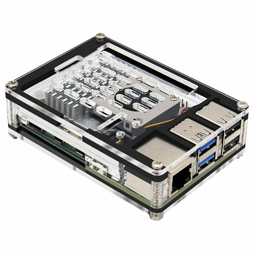 Geekworm Custodia in acrilico per Raspberry Pi 5, raspberry pi 5 case