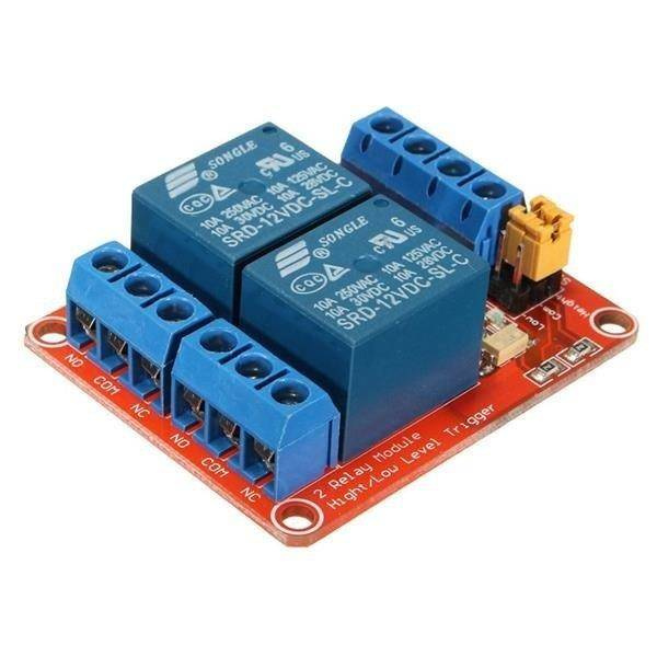 Moduł 2-kanałowy przekaźnik L/H 12V 10A