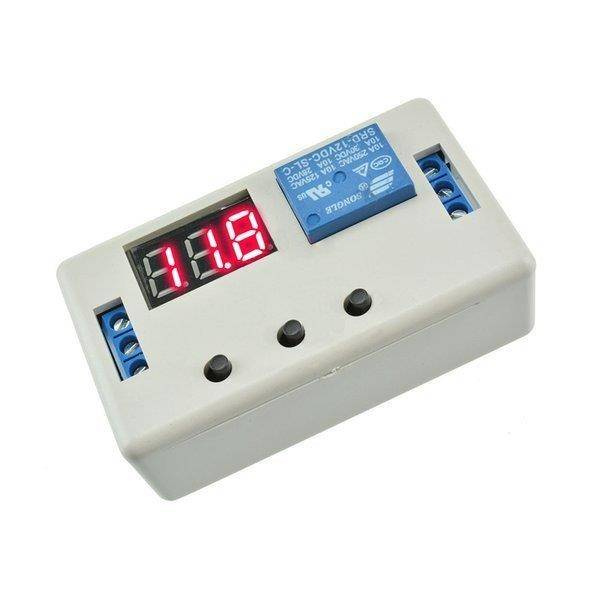 Moduł timera 12V z przekaźnikiem 1s-999min w obud.