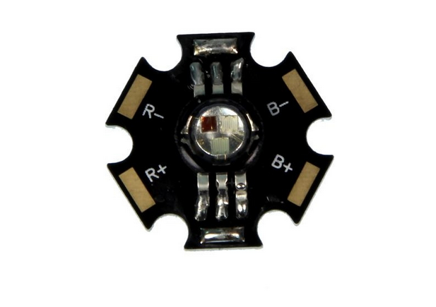 Dioda mocy power LED 3W STAR z radiatorem RGB