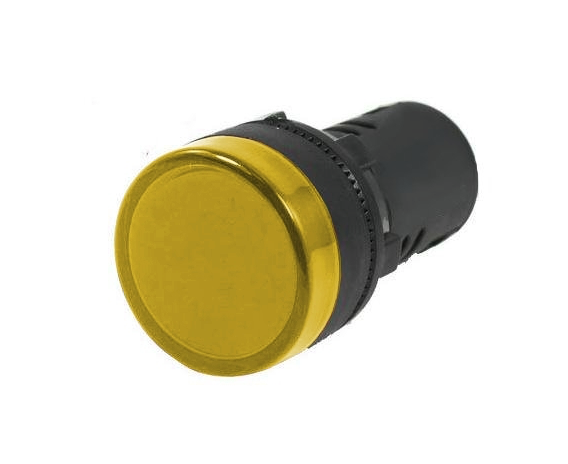 Kontrolka LED 28mm 230V AC żółta