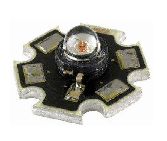 Dioda power LED 3W STAR z radiatorem biała ciepła