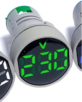 Woltomierz LED 28mm 50-500VAC Zielony