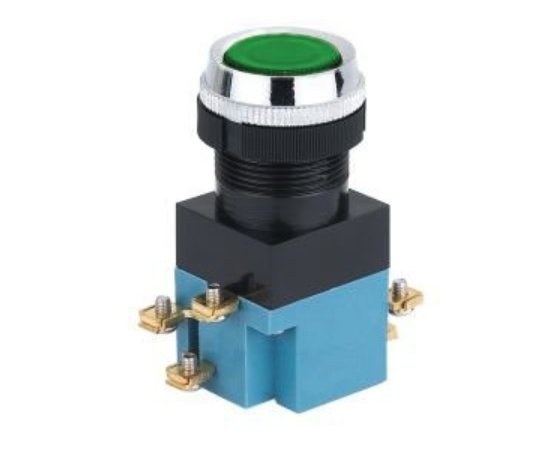 Przełącznik tabl.monost.24mm 5A 380V GREEN LA19-11