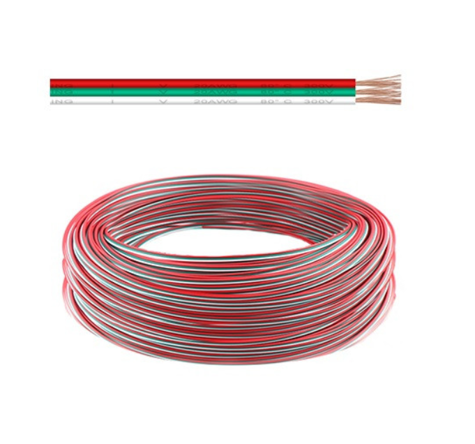 Przewód kabel do taśm LED 3x0.5mm 3 żyły AWG20 1mb
