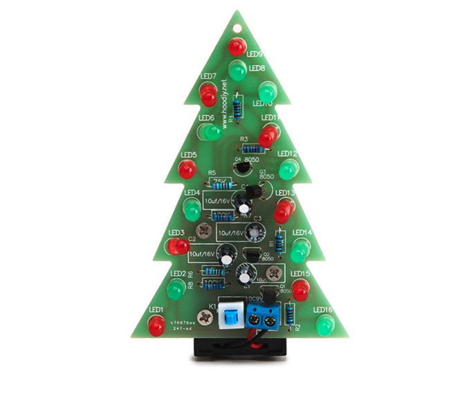 Choinka LED 9V DIY KIT do samodzielnego montażu