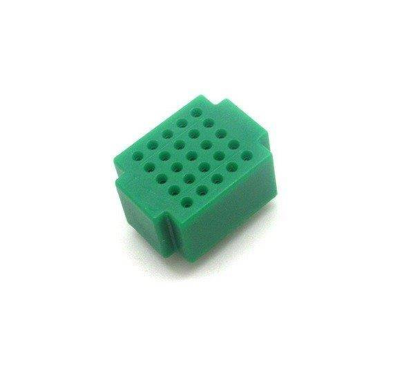 Mini płytka stykowa 25 pól zielona
