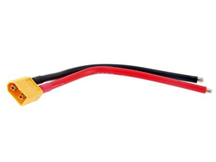 Wtyk XT60 męski z przewodem 10cm AWG12