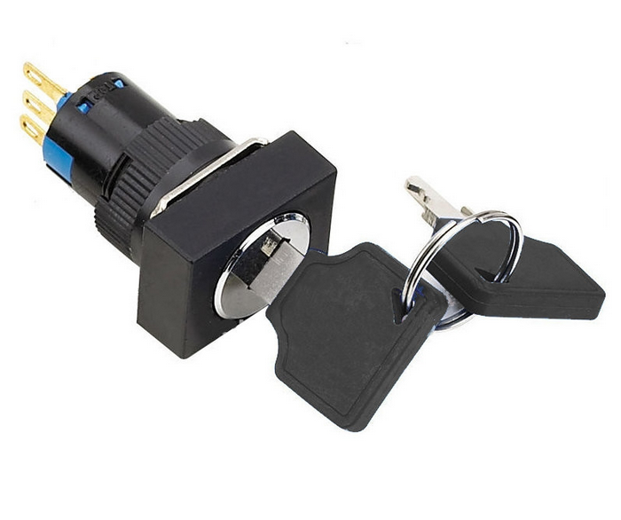 Przełącznik z kluczykiem 5A/250V 2 pozycje ON-ON
