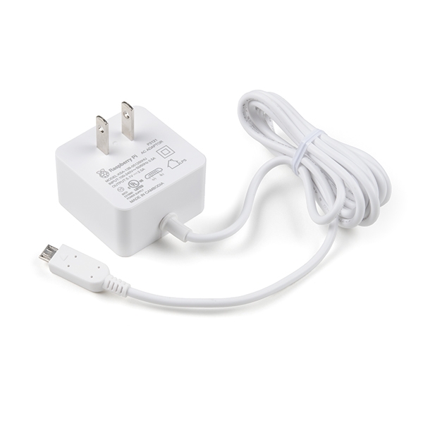 Raspberry Pi 12.5W Micro-USB Power Adapter (US)