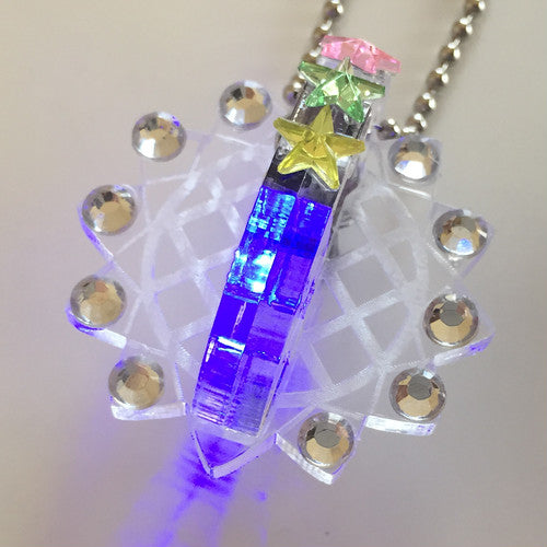 歩くと光るアクリルキーホルダー-ヒマワリ--販売終了