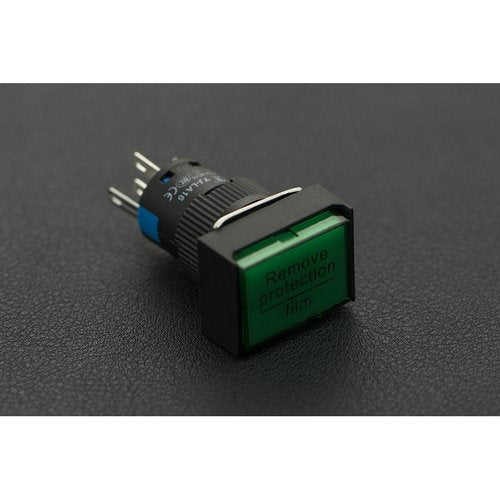 《お取り寄せ商品》Self Locking Lamp Press Button - Green