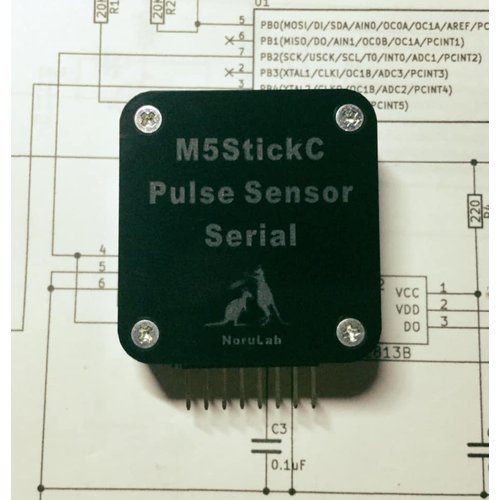 M5StickC用脈波センサ(Serial)-PULSE08-M5STICKC-S