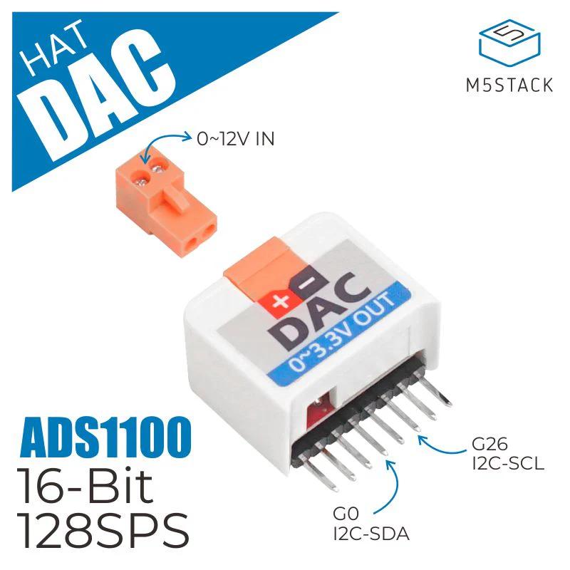 M5StickC DAC Hat（MCP4725搭載）--在庫限り