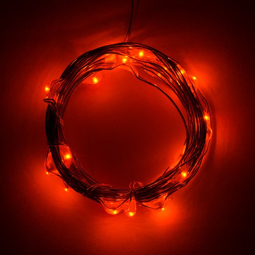 電源付きLEDテープ Fairy Lights - 橙色(2.5m)--販売終了