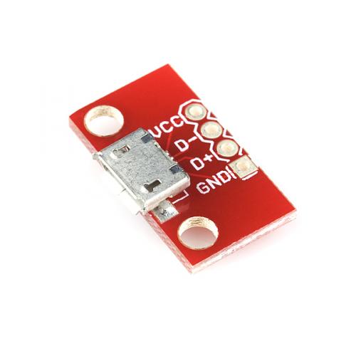 USBマイクロBコネクタ・ピッチ変換基板 --販売終了