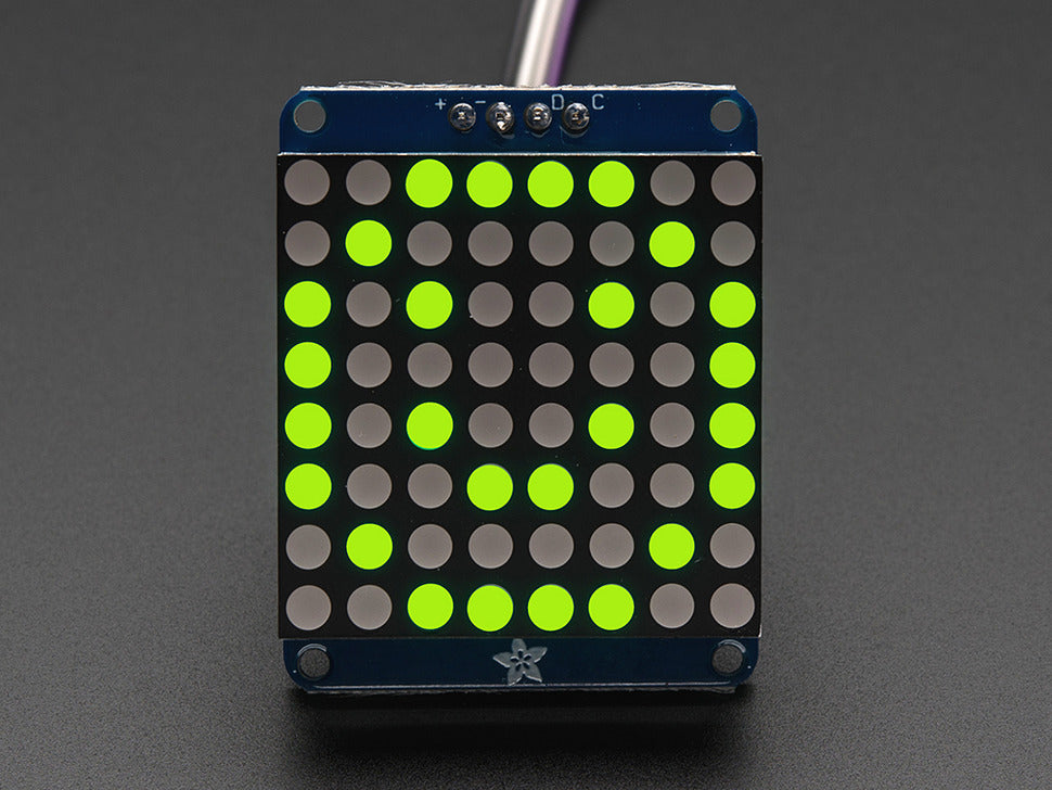 Adafruit I2C通信の8x8 1.2インチLEDマトリックス基板（緑色）