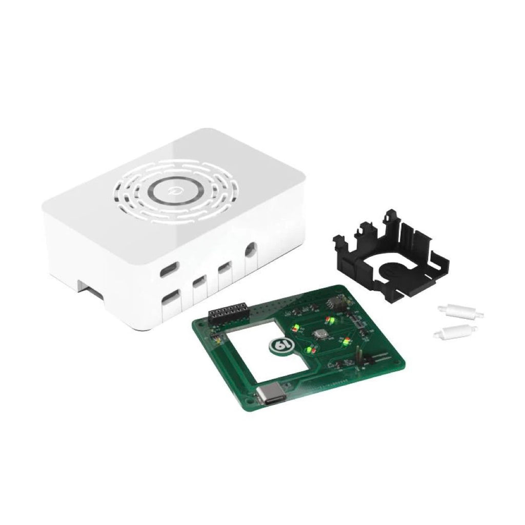 Raspberry Pi 4 用Element14製電源ボタン付きケース 白