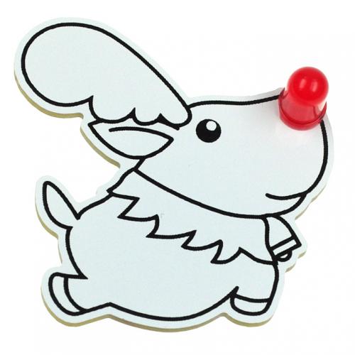 ピカピカどうぶつバッジ(トナカイ) 赤色の自動点滅LED付き--販売終了