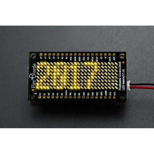《お取り寄せ商品》FireBeetle Covers-24×8 LED Matrix (Yellow)
