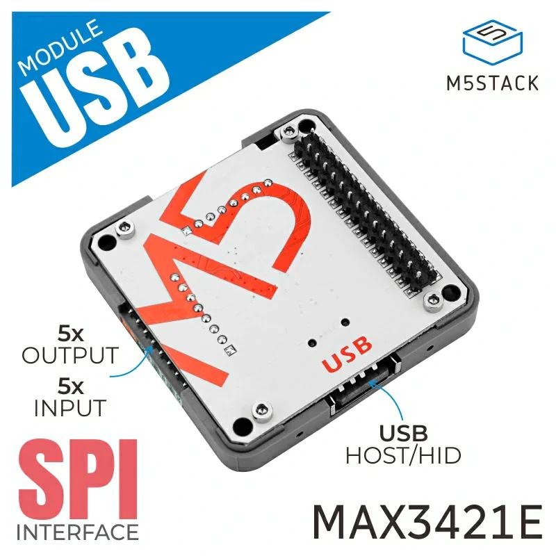 M5Stack用MAX3421E搭載 USBモジュール--在庫限り