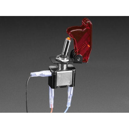 LED点灯トグルスイッチ（赤色カバー付き）