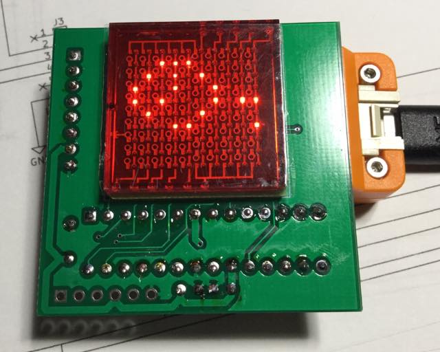 マトリクスLEDスクロール表示デバイス (M5StickC用)