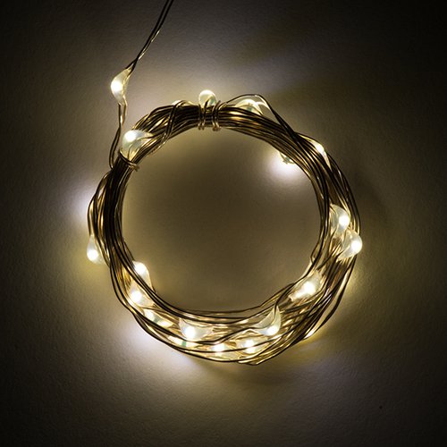 電源付きLEDテープ Fairy Lights - ウォームホワイト（2.5m）--在庫限り