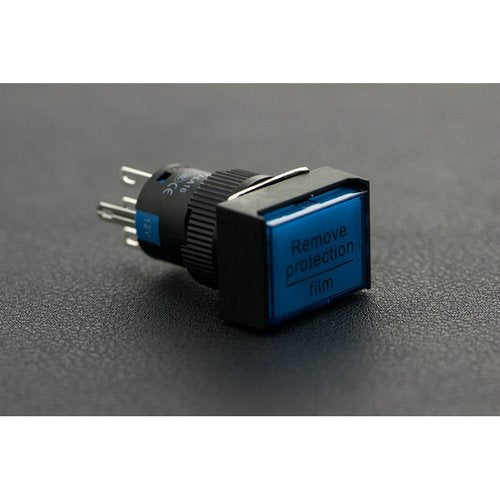 《お取り寄せ商品》Self Locking Lamp Press Button-Blue--販売終了