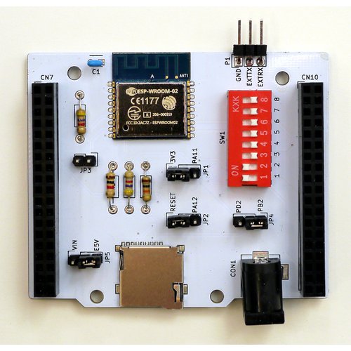 Nucleo64用 Wi-Fi + microSD + 電源拡張ボード「NC64-BaseShield」(完成品)--販売終了