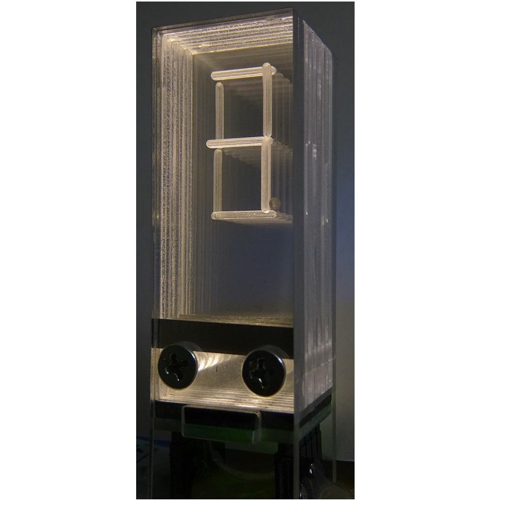 透明アクリル 8 セグメント LED モジュール(ウォームホワイト)