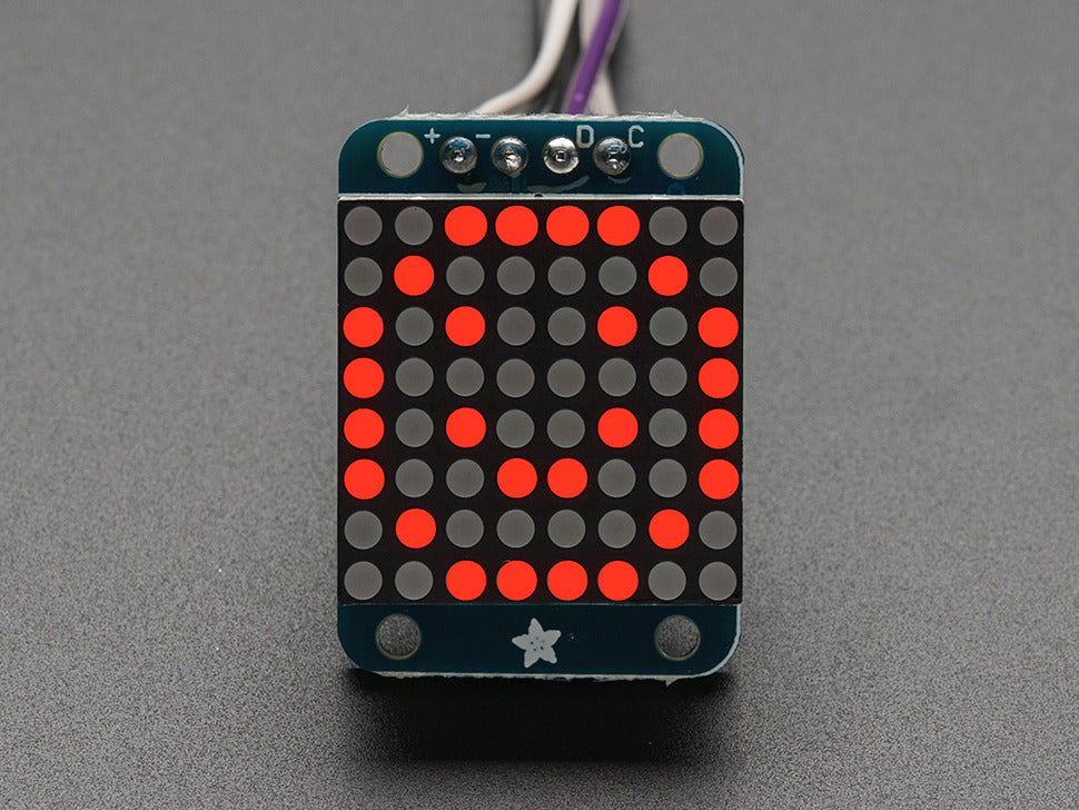 Adafruit I2C通信の8x8ミニLEDマトリックス基板（赤色）