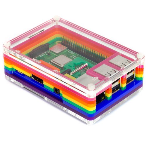 Raspberry Pi用ケース Pibow 3 B+ - Rainbow--販売終了
