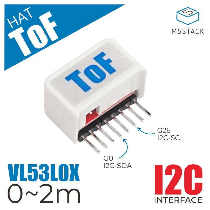 M5StickC ToF Hat（VL53L0X搭載）[U072]--在庫限り