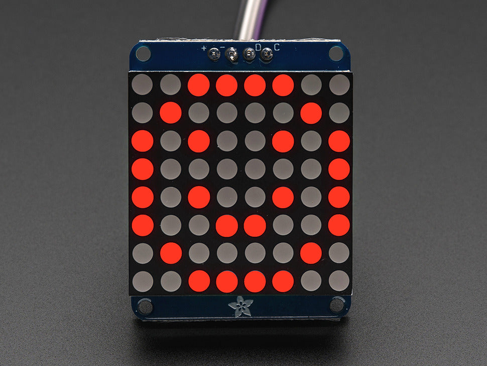Adafruit I2C通信の8x8 1.2インチLEDマトリックス基板(赤色)