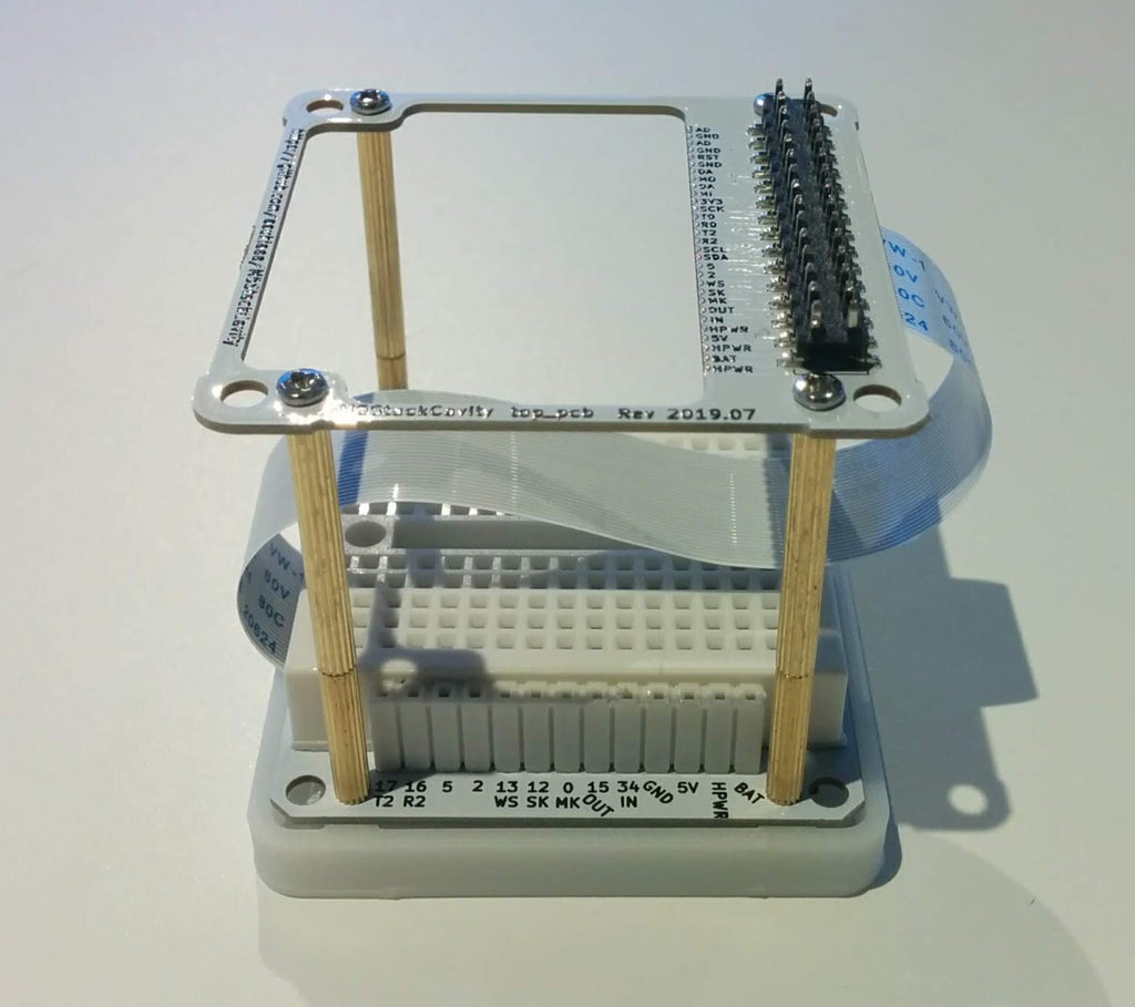 Cavity for M5Stack ピンソケット、ブレッドボード付き