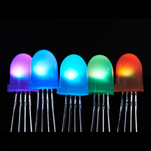 NeoPixel スルーホールLED(半透明, 8mm, 5個入り)