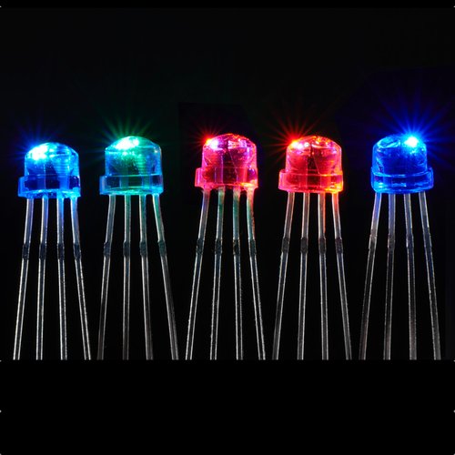 NeoPixel スルーホールLED(透明, 5mm, 5個入り) --販売終了