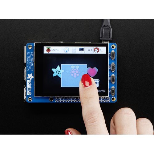 PiTFT Plus - Raspberry Pi A+/B+/2用 2.8インチTFT+静電容量式タッチスクリーン液晶