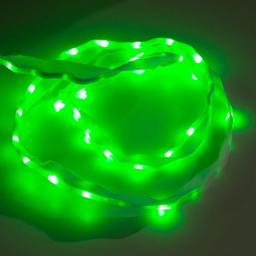布製LEDリボン - LED50個搭載 1m(緑色)--在庫限り