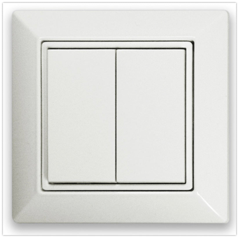 EnOcean Easyfit Single ダブルロッカー壁面スイッチ EWSDB(BLE)--販売終了